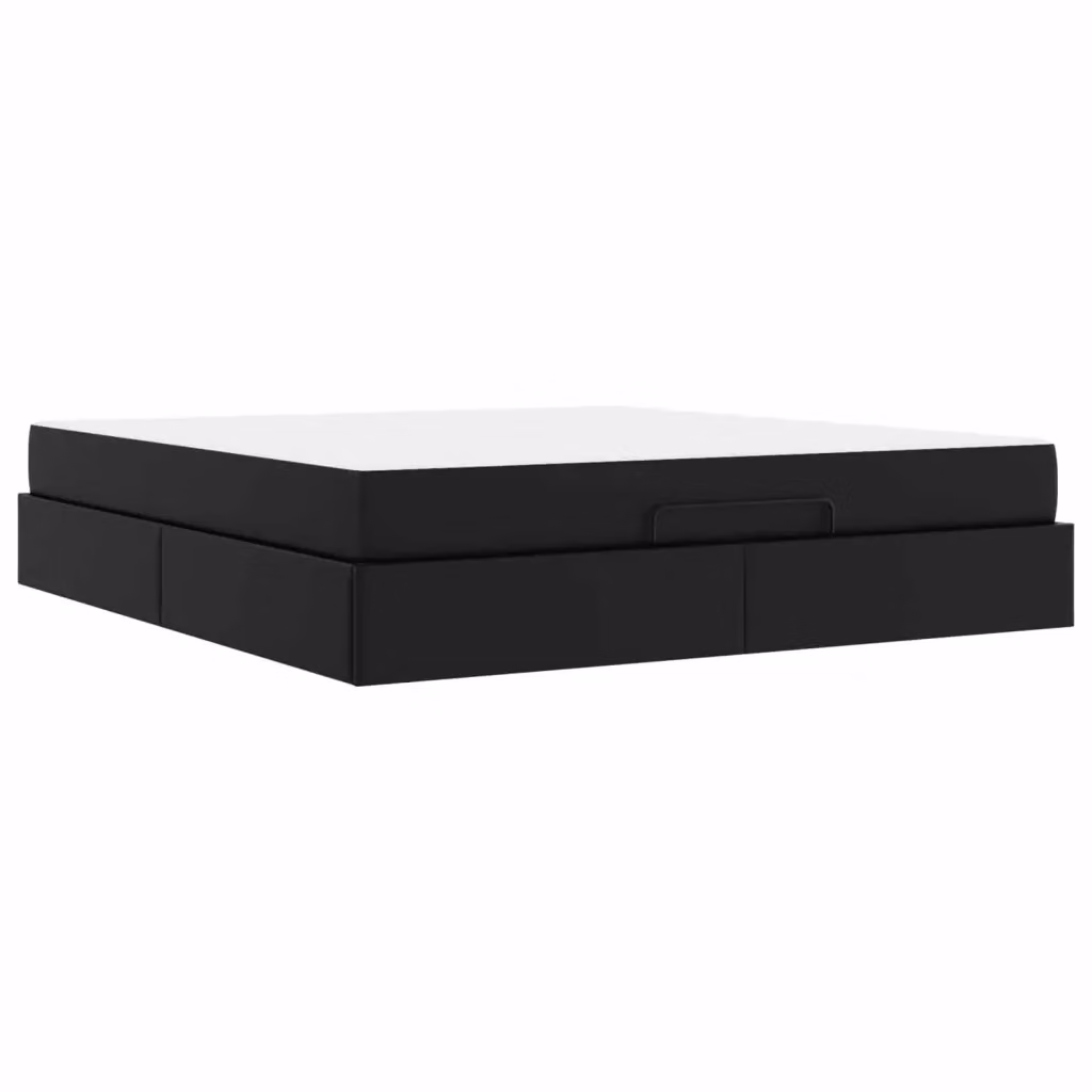 Letto matrimoniale vidaXL con materasso in schiuma nero L: 180 cm, P: 200 cm, H: 203 cm – 2