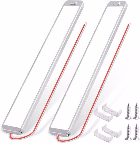 Due strisce luminose a LED da 12 V con 228 LED e 10 W, per camper, auto, pick-up, roulotte, barche, cucine e autocarri.