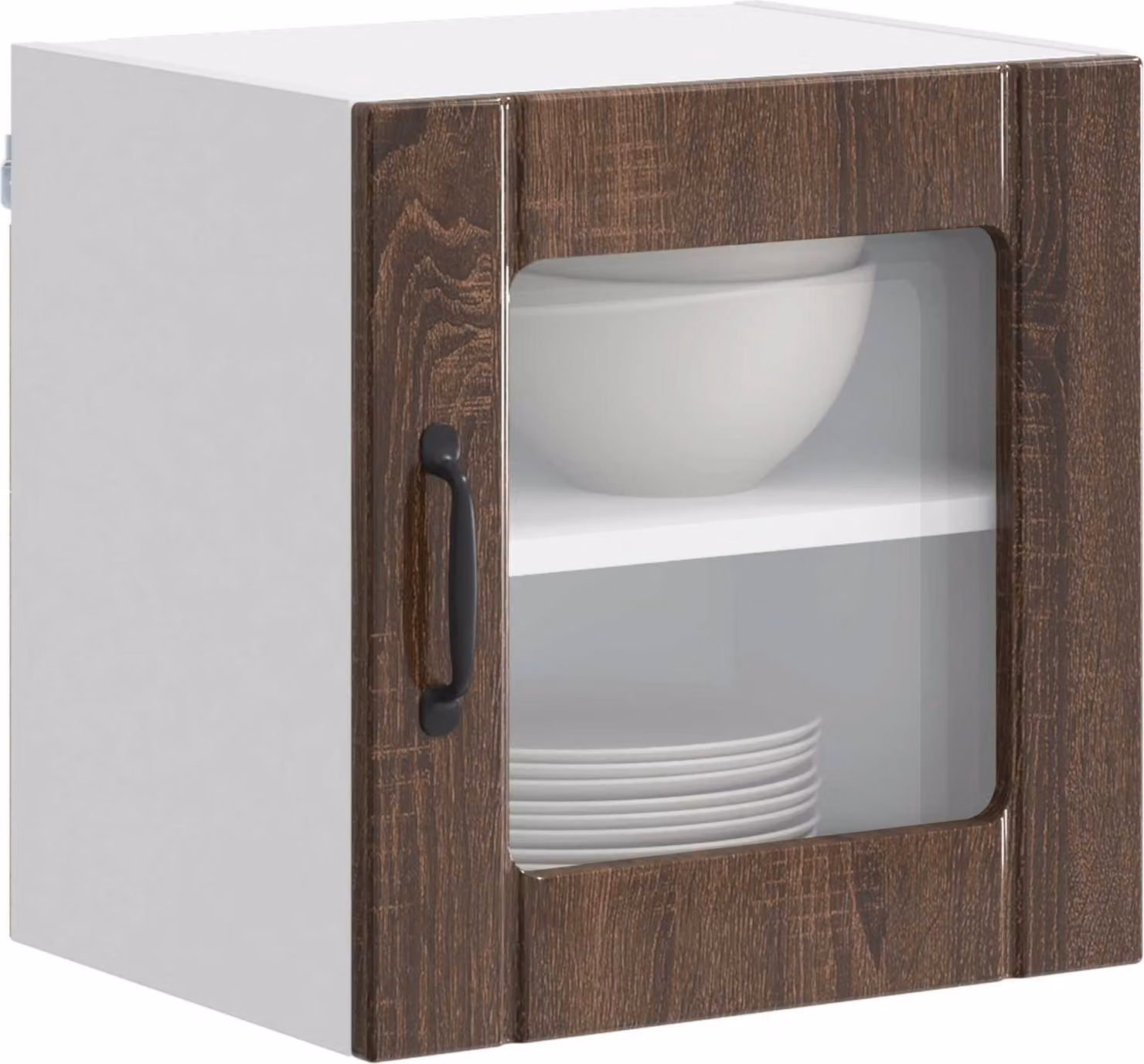 Mobile in vetro da parete LUCCA Rovere Marrone 40 x 31 x 40 cm