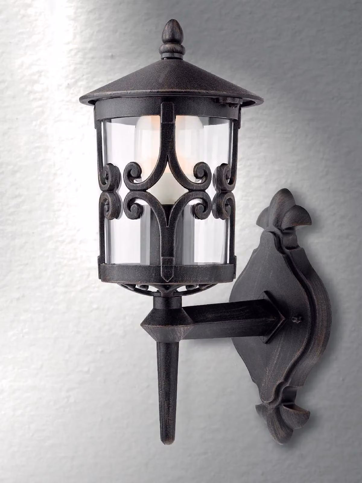 TIROL – Lampada da esterno – finitura arrugginita – attacco E27 – 37 cm