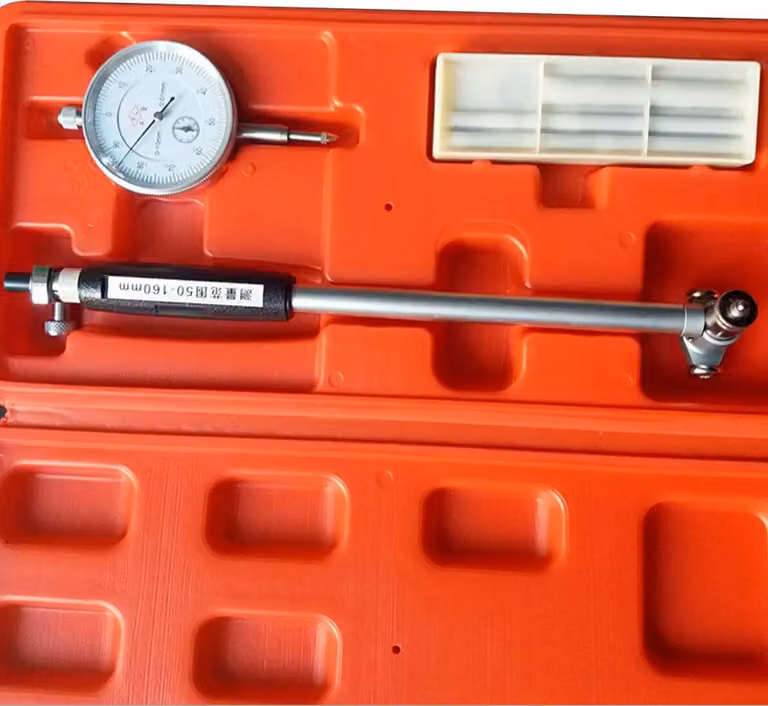 Misuratore di fori nel quadrante, 50-160 mm, indicatore con scala graduata da 0,01 mm, tester di precisione per motori cilindrici