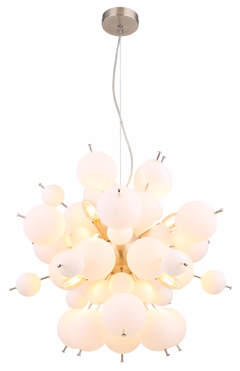 Globo Lighting lampada a sospensione in metallo nichel opaco, 6x E14