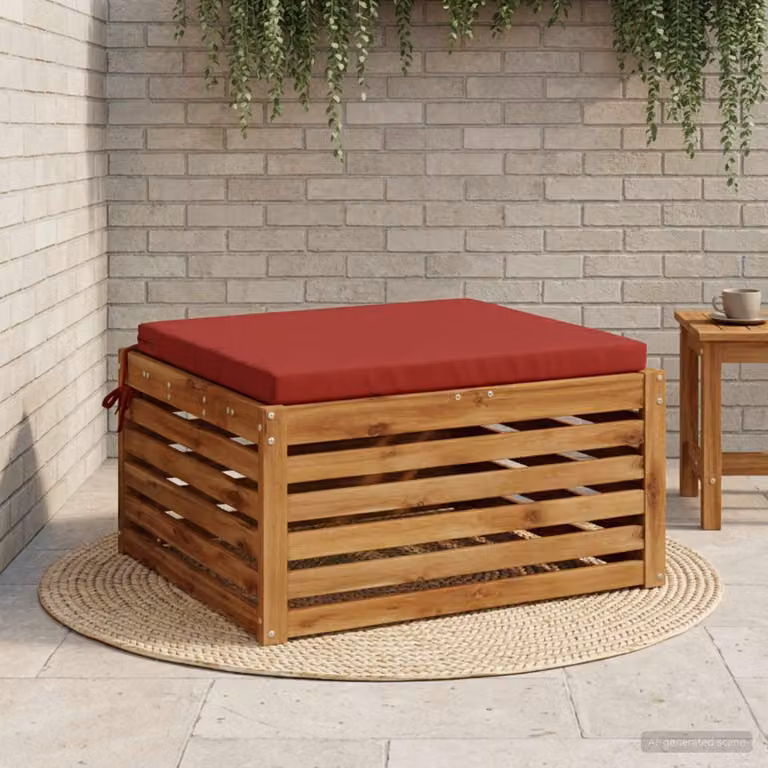 Cuscino per sedia vidaXL SOEST rosso in poliestere con rivestimento rimovibile e resistenza ai raggi UV