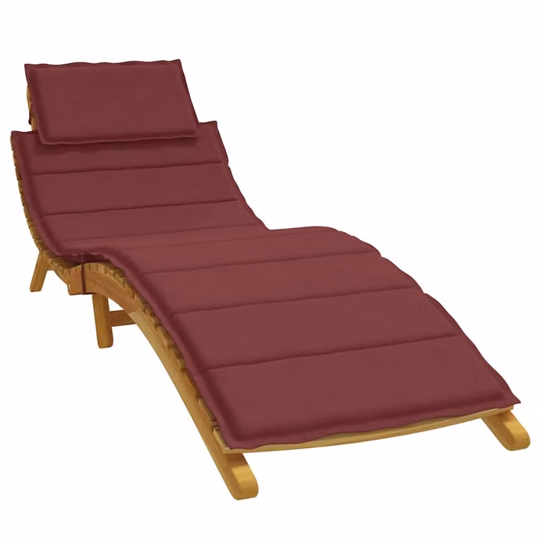 vidaXL Cuscino per Lettino Prendisole Rosso, L 186 cm x P 58 cm x H 4 cm