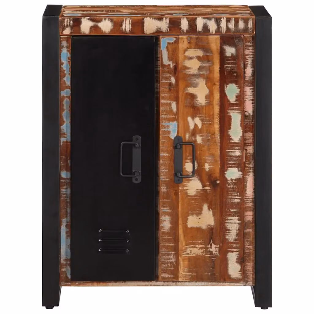 Credenza Buffet Armadio da Cucina Design Mania Multicolore in Legno Massello con Ante a Battente L/P/H: 55 x 35 x 70 cm – 2