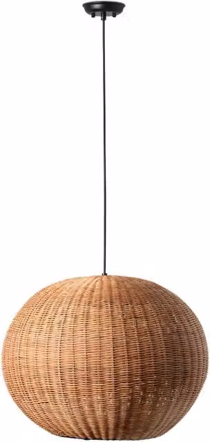 HAKA 530 Lampada sospensione nera/ratan