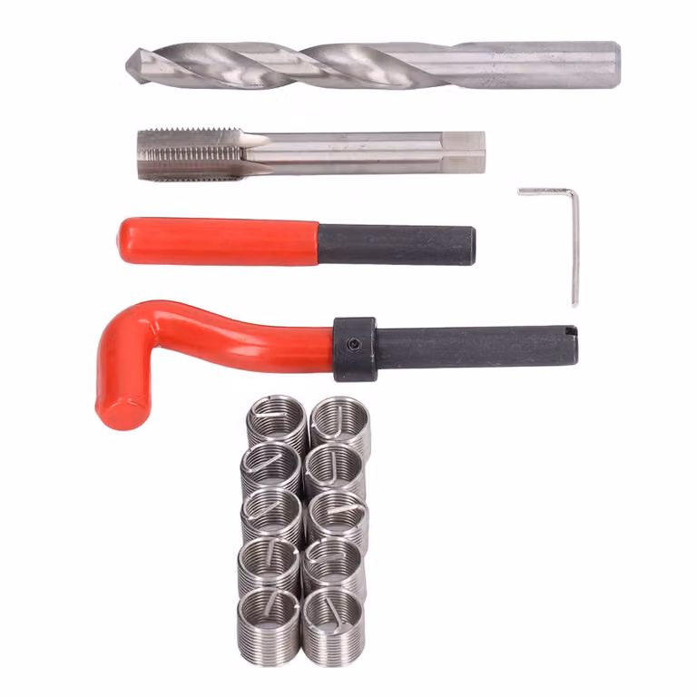 Kit di riparazione della filettatura, kit di inserti di riparazione della filettatura, kit di strumenti di riparazione della filettatura, set di riparazione della filettatura, set di strumenti manuali compatibili, kit di riparazione auto