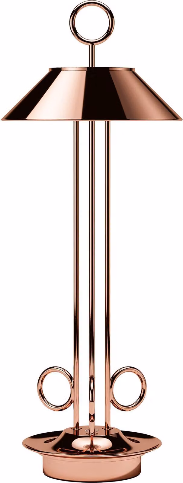SIGOR lampada da tavolo ricaricabile "Nudiderot" 2,2W 820 (bianco caldo) + 827 (tono caldo-extra) color rame dimmerabile