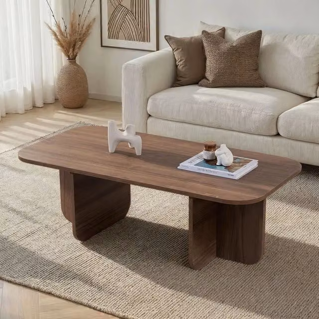 DMORA Tavolino da Salotto Rettangolare in Legno Colore Rovere, L: 60 cm, P: 16 cm, H: 41 cm – 1