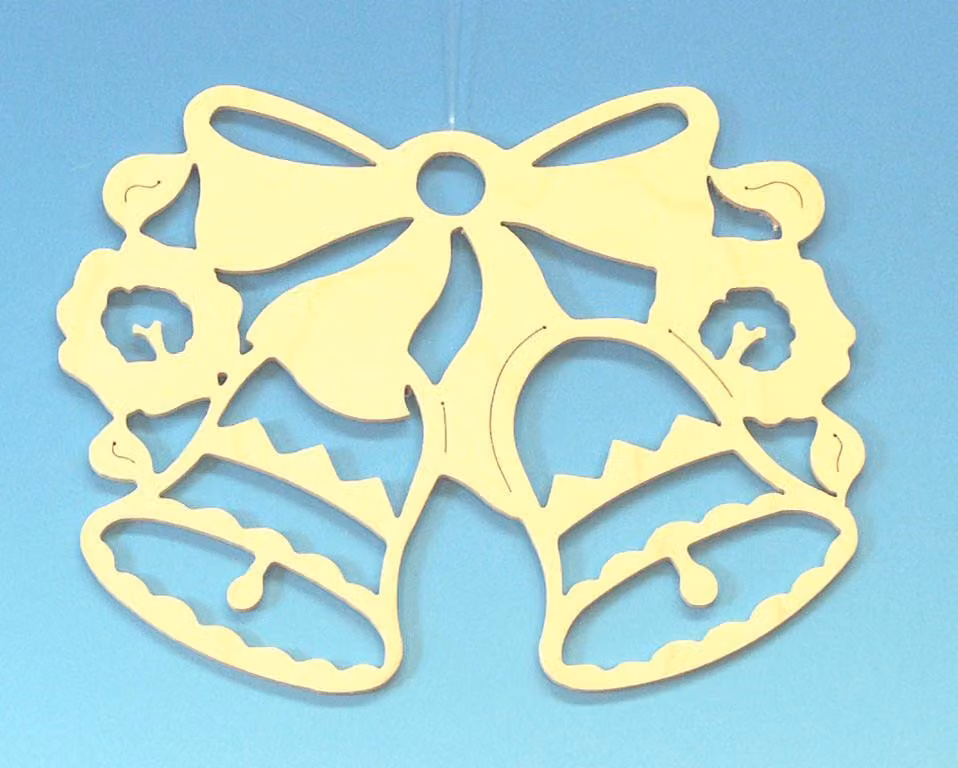 Immagine decorativa per finestra raffigurante campane con un cesto, altezza 17,5 cm, NUOVO