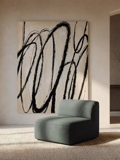 Poltrona Fremont rivestita in tessuto verde Kenay Home – 1