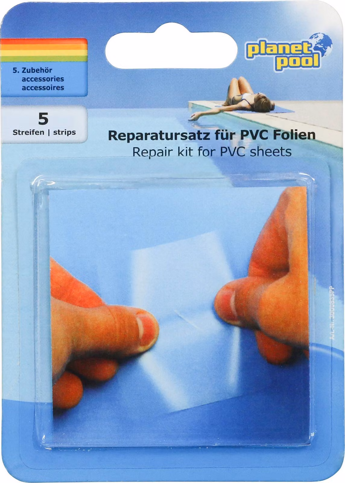 Kit di riparazione subacquea 5 strisce adesive Planet Pool