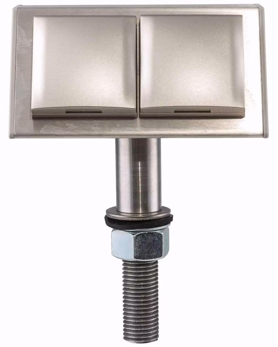 Presa ad isola Thebo 1701226 in acciaio inox a 2 vie KI-ST/2 B con coperchio