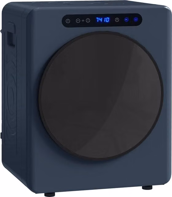 Mini Asciugatrice Elettrica HOMCOM 1000W da 3 kg con Display LED, Blu, L: 49 cm, P: 43 cm, H: 61 cm – 1