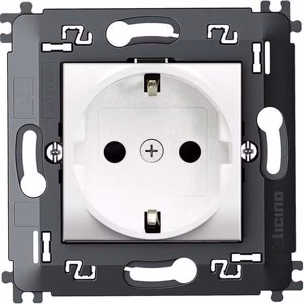 Presa SCHUKO con anello di comando SL bianco N4141MA