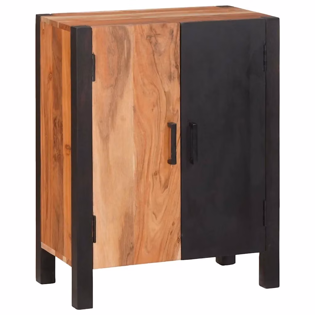 Credenza moderna vidaXL in legno di acacia marrone L: 55 cm, P: 30 cm, H: 75 cm – 2