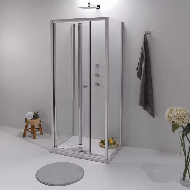 Box Doccia a Libro 70X100X70 Cm 3 Lati Cristallo Trasparente 6 mm