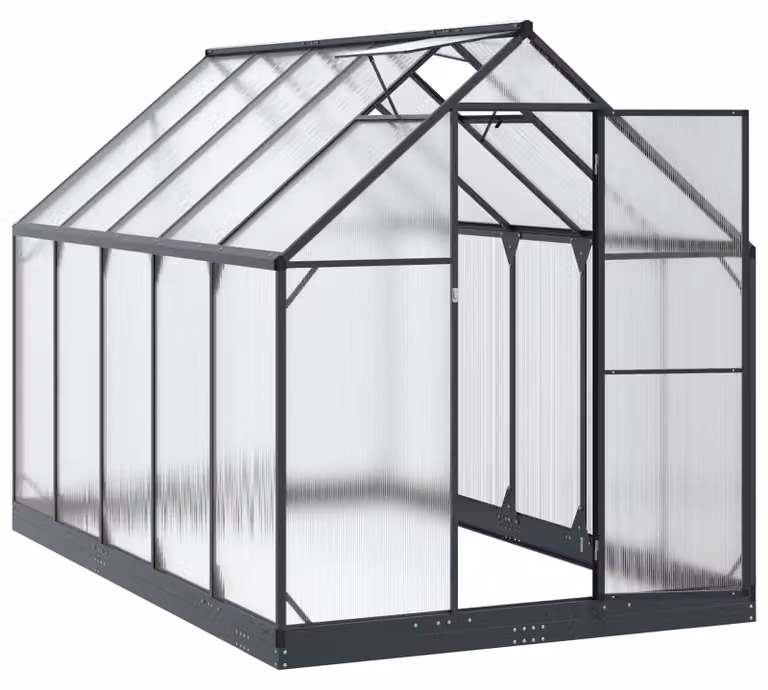 Serra da Giardino con porta Antracite 183,5 x 303,5 x 207 cm