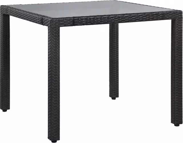 Set da Pranzo da Giardino 5 pz in Polyrattan Nero 44088