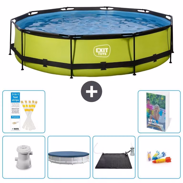 Piscina gonfiabile rettangolare - 360x76 cm - Set da 5 pezzi - Modello S211
