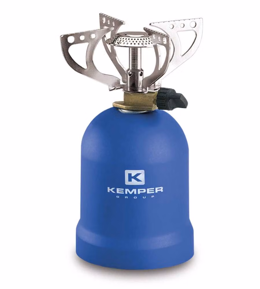 Kemper Fornello Portatile a Gas a 4 Supporti - Tradizionale Blu