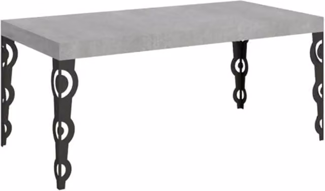 Tavolo allungabile Itamoby Karamay colore grigio con gambe in metallo, L: 180-440 cm, P: 90 cm