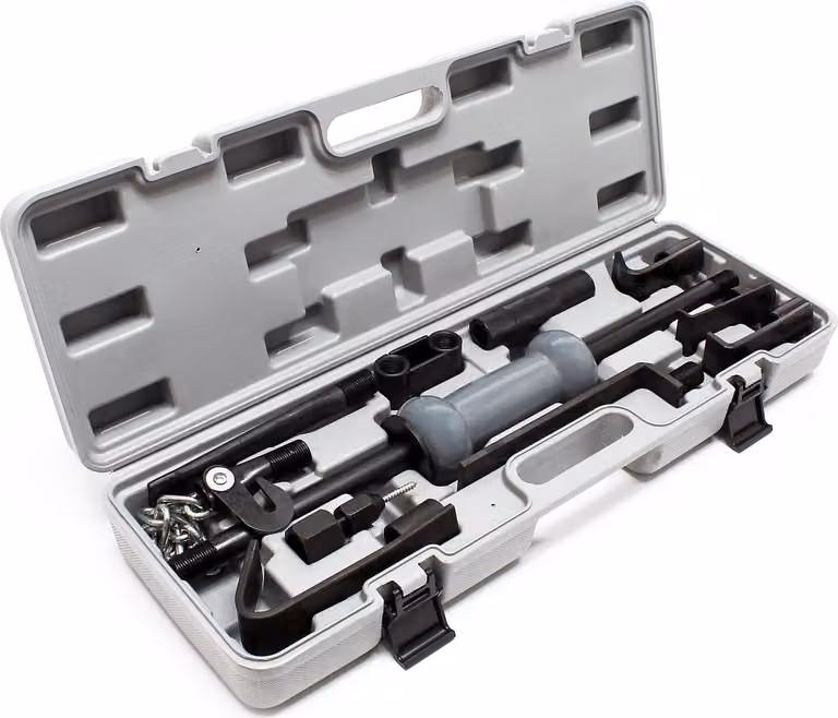 Strumento universale di rimozione delle ammaccature Wiltec da 11 pezzi, kit di rimozione delle ammaccature con martello a percussione, martello a slitta e accessori, martello per la rimozione delle ammaccature