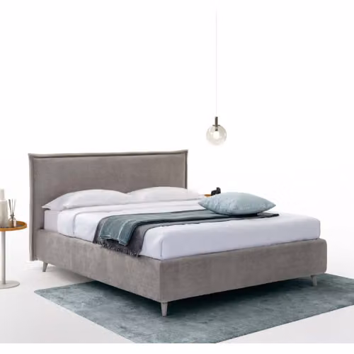 Letto Milo matrimoniale imbottito con cucitura in contrasto Rimar