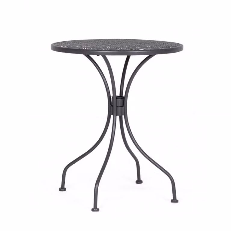Tavolo LIZETTE in acciaio antracite Ø60 cm