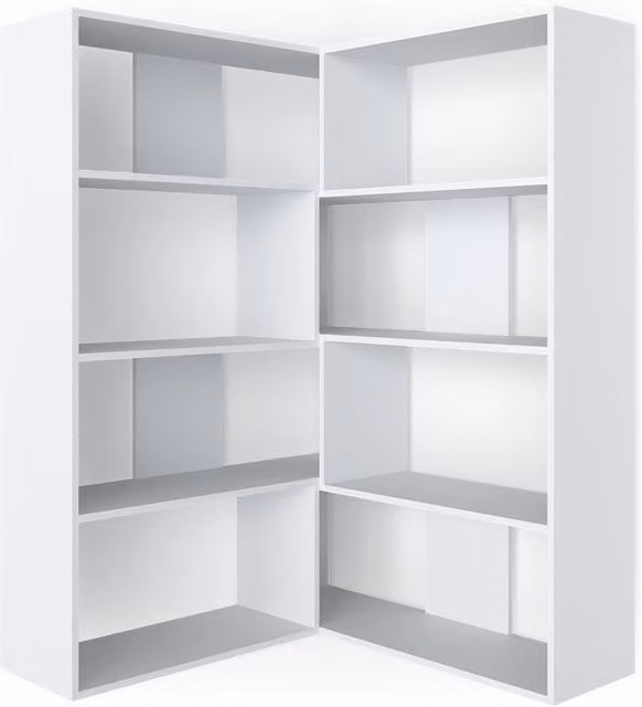 Scaffale angolare Laine Bianco 170 x 142.4 cm Vicco