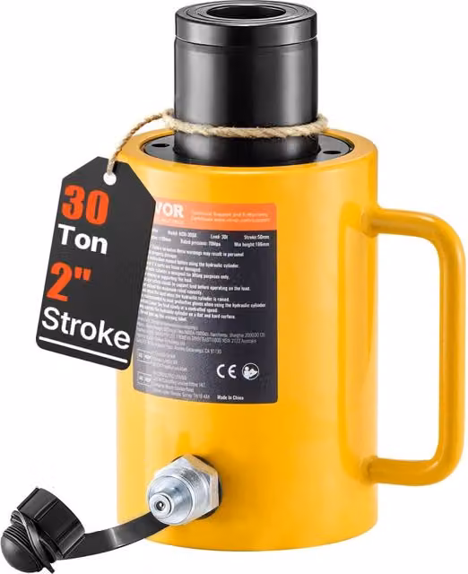 Cric Sollevatore Pneumatico 30T 66000LBS Corsa 50mm in Metallo Martinetto per Auto Robusto per Officina Fai da Te