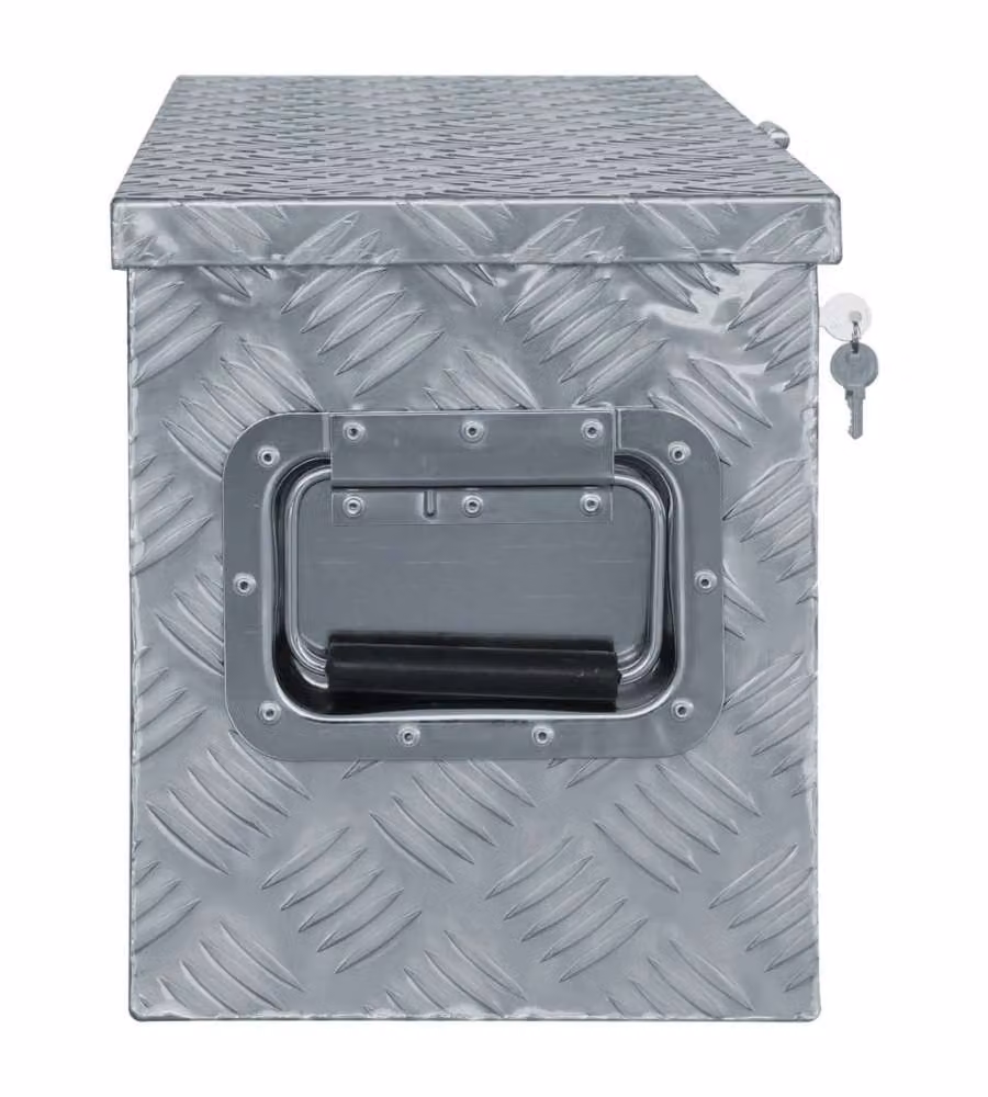 Cassetta in Alluminio 76,5x26,5x33 cm Argento