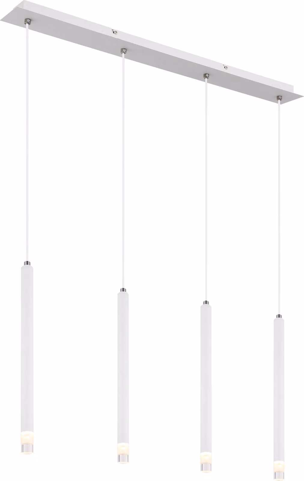 Lampada a sospensione, metallo, bianco, satinato, H 120 cm