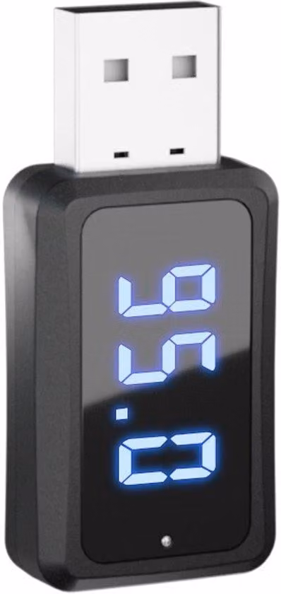 Adattatore USB Bluetooth 5.3 per auto con display a LED
