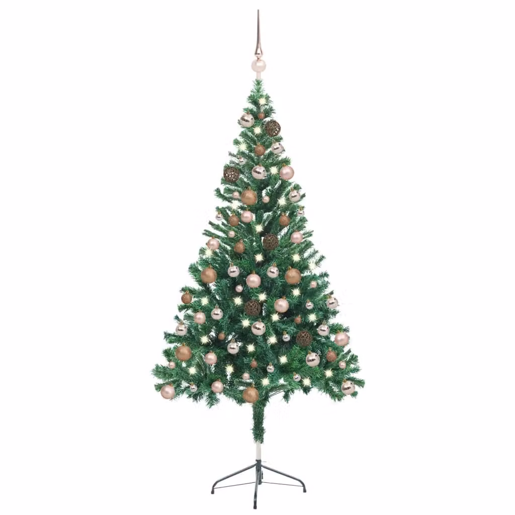 Maison Exclusive - Albero di Natale artificiale con luci e palline, 150 cm, 380 rami