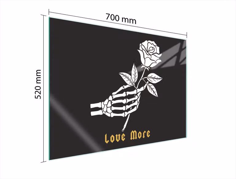 Pannello Protettivo In Vetro Per Levatori 70X52 Rose