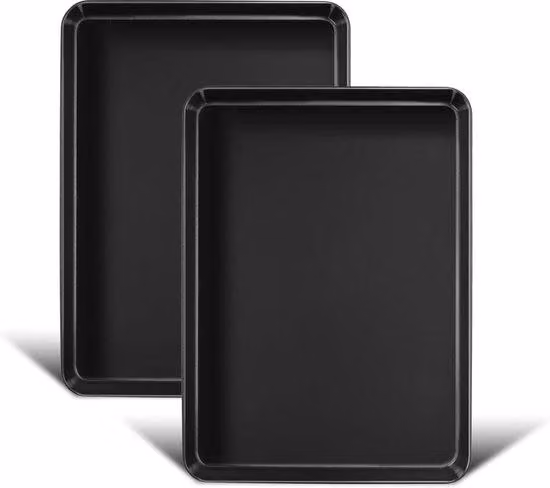 Set di 2 piastre di raffreddamento - Effetto piastrelle antiche, Acciaio al carbonio, 26,5 cm x 20,5 cm - Ideali per preparare brodi, cuocere e servire