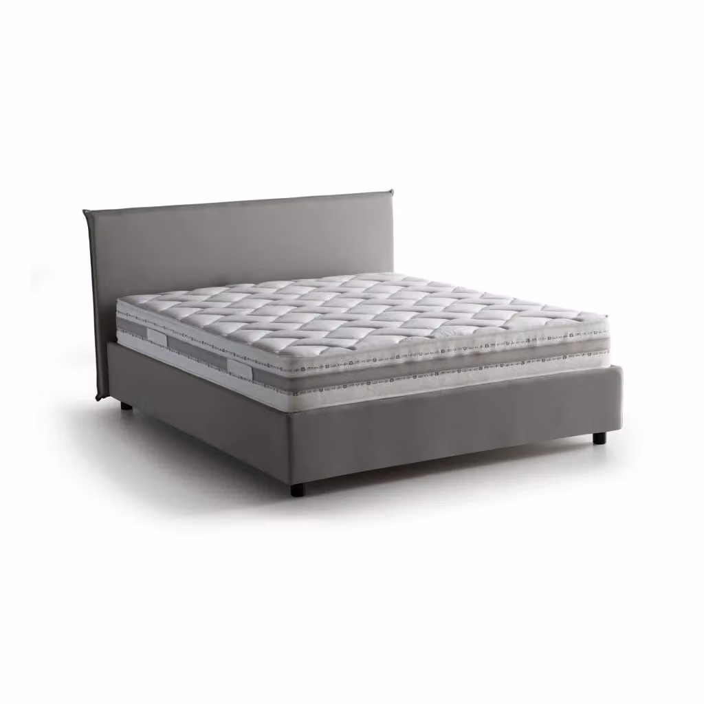 Letto Matrimoniale Anassimene Talamo Italia con Materasso e Contenitore a Alzata, Grigio, L/P: 160 x 200 cm – 2