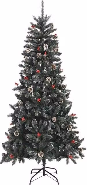 Albero di Natale Artificiale con Base Verde 240 cm PVC 345182