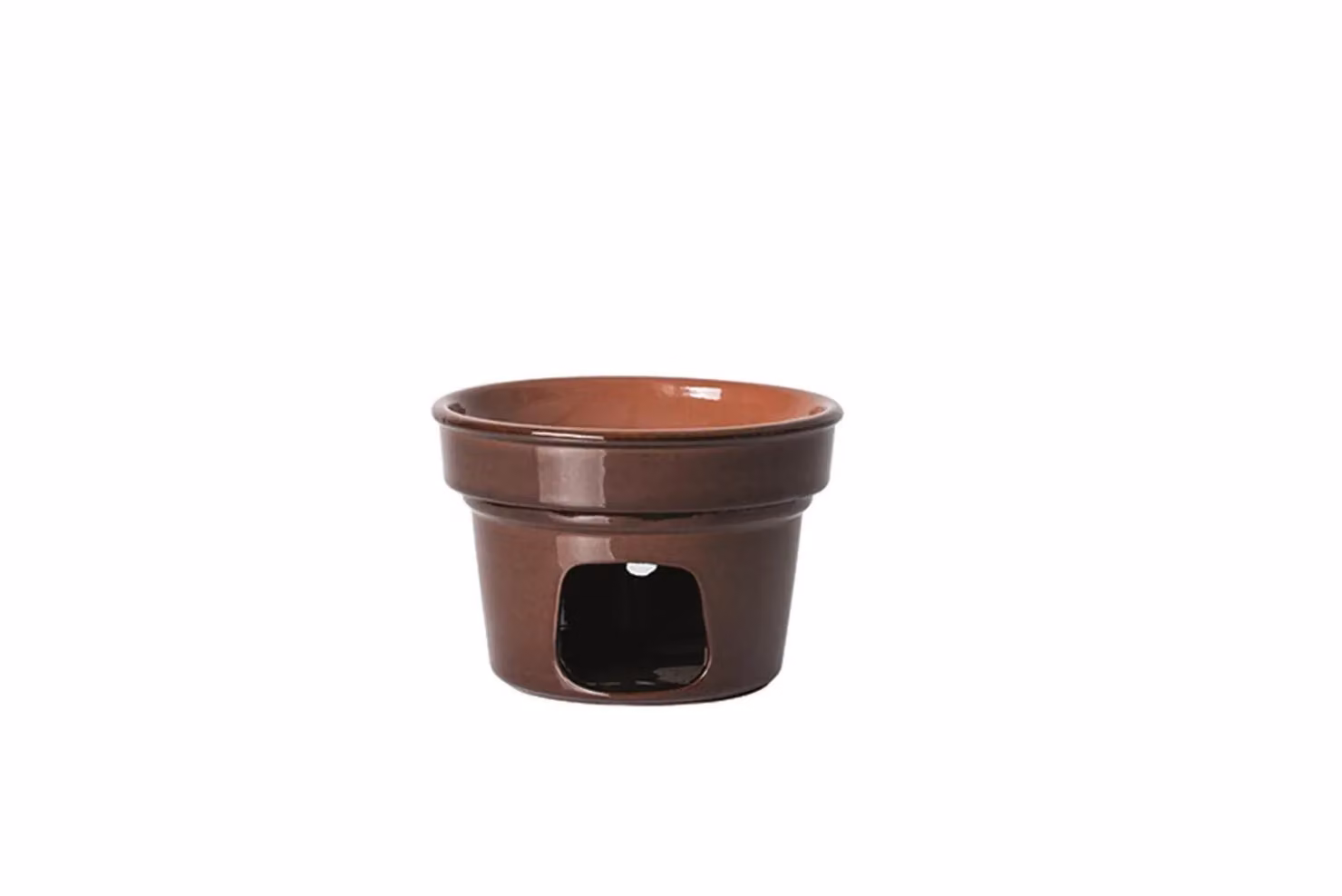 Fornellino bagnacauda in terracotta 6 pezzi, diam.13,5cm