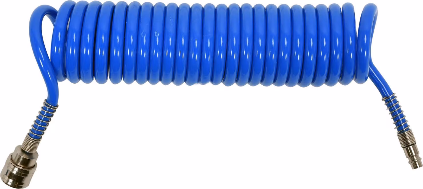 Tubo flessibile a spirale inPoliuretano5,5x8 mm, 5 m con raccordi rapidi