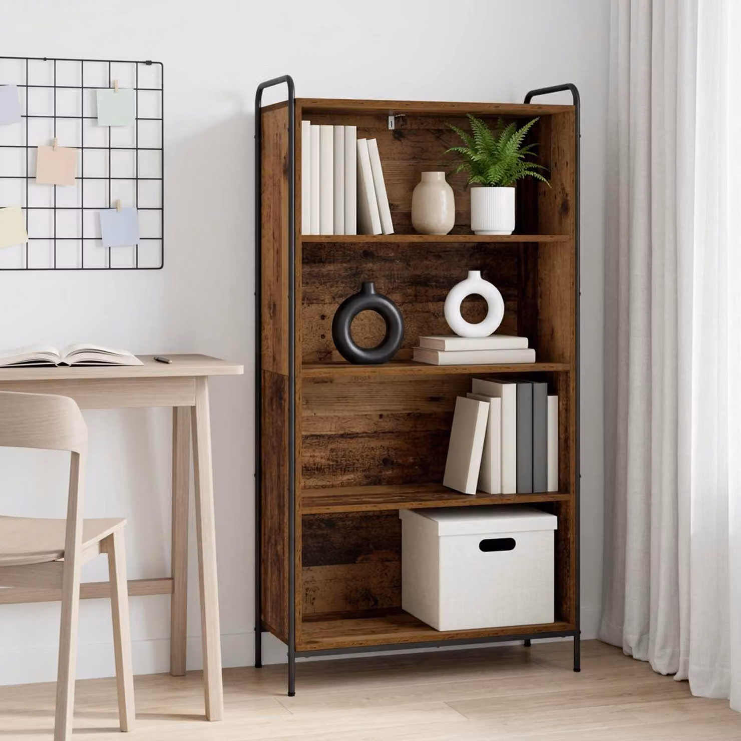 vidaXL Armadio per Libri 55,5 x 33 x 174 cm Legno ingegnerizzato