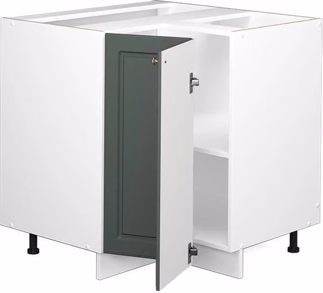 Mobile ad angolo cucina Fame-Line Verde-oro rustico/Bianco 80.5 cm, PL Rovere Vicco