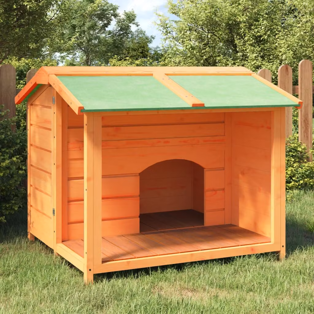 Cuccia per cani vidaXL in legno di pino massello marrone L: 96 cm, P: 87 cm, H: 80,5 cm