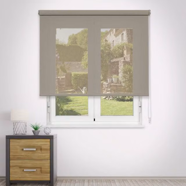 Tenda a rullo Screen VIEWTEX colore pebble, semitrasparente con grado di apertura 10%, L: 150 cm, H: 250 cm