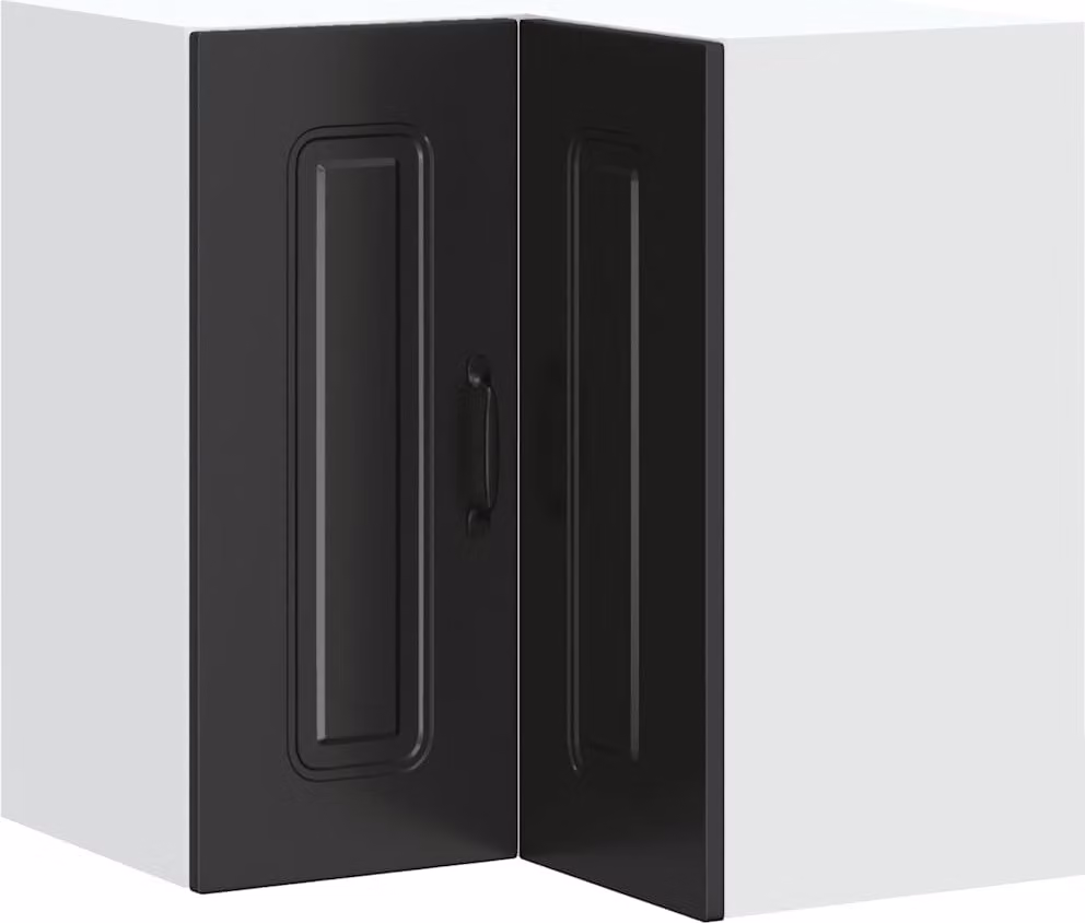 Pensile da Cucina ad Angolo Kalmar Nero in Legno Multistrato