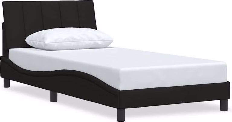Giroletto senza Materasso Hanko Nero 100x200 cm in Tessuto