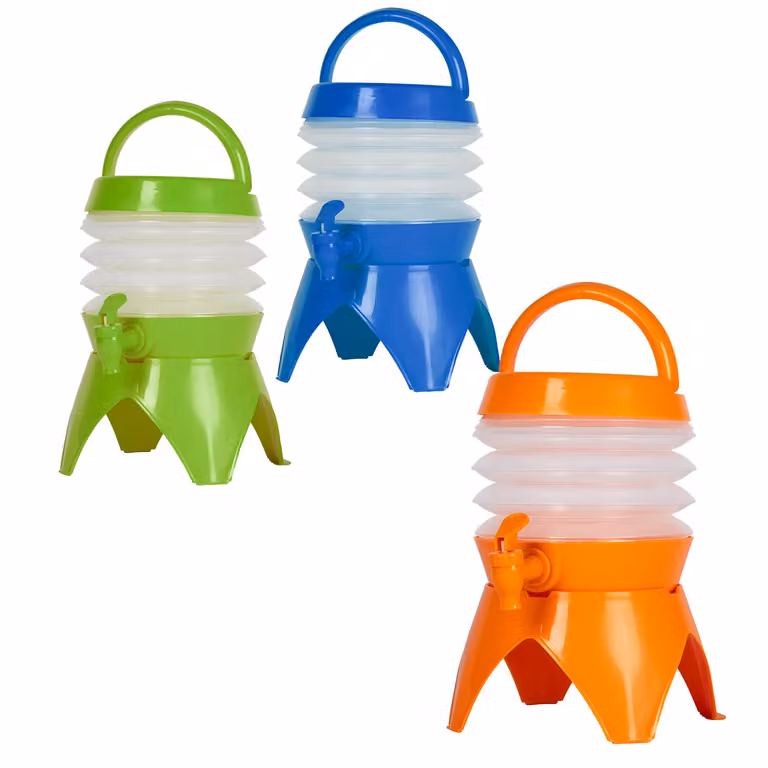 GUSTO CASA Dispenser per bevande pieghevole con rubinetto antigoccia, multicolore, 3,5 l
