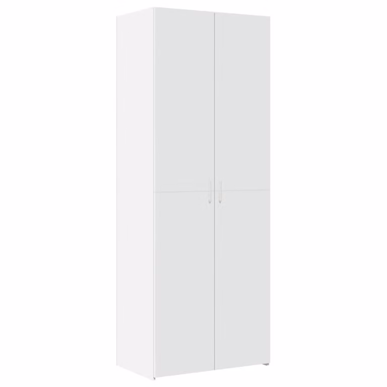Credenza Bianca 70x42,5x185 cm in Legno Ingegnerizzato
