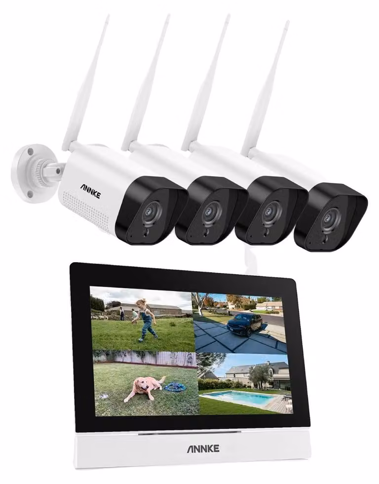 Kit di sicurezza, risoluzione HD da 5MP, installazione wireless, 4 telecamere, senza scheda TF, senza alimentatore